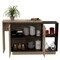 Tuhome Sicilia Kitchen Island, Two External Shelves, Double Door Cabinets, Three Shelves, Black/Light Oak BWD5580 - alternate 5